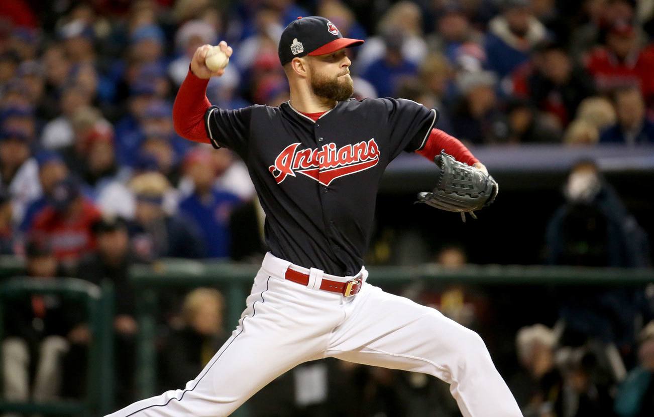 Kluber, Miller pitch Indians to shutout of Cubs in Game 1 of World Series