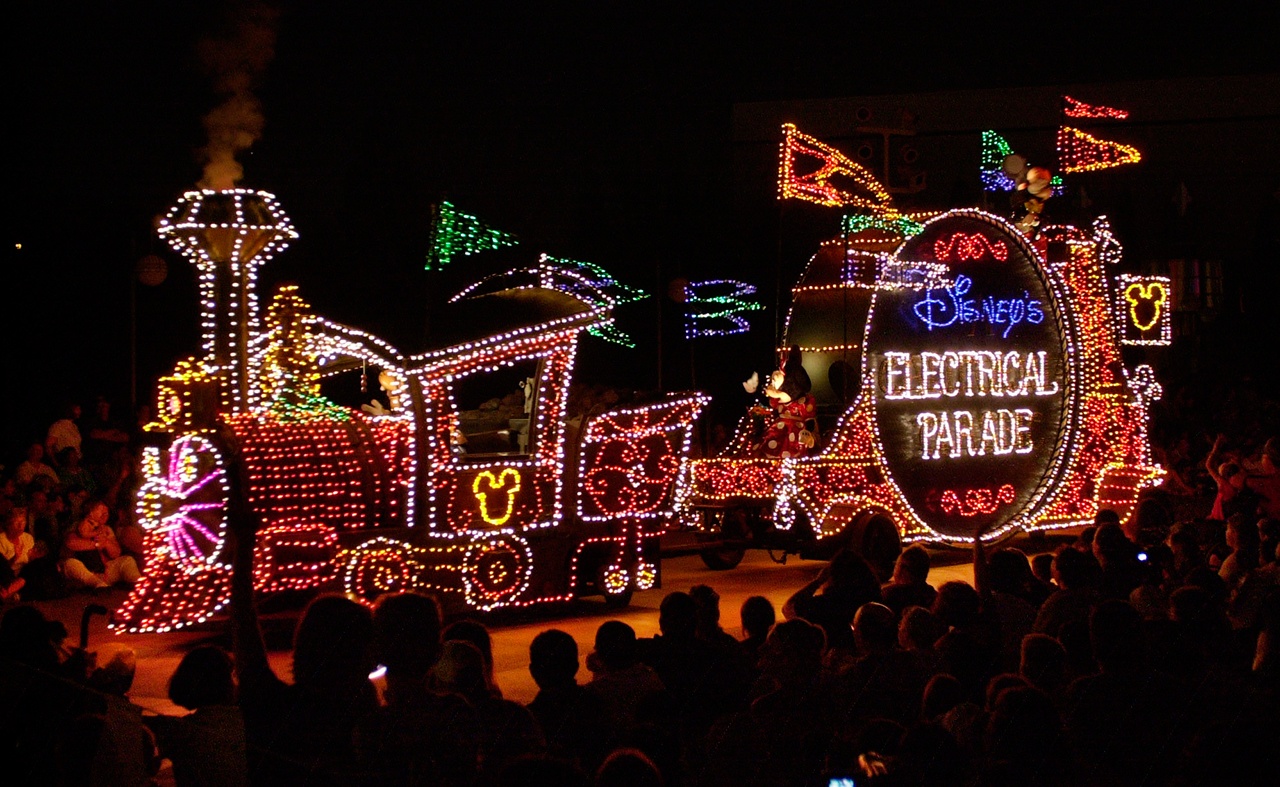 The dazzling and colorful “Disney’s Electrical Parade” in a 2001 file image. The 45-year-old nighttime parade returns to Disneyland in Anaheim, Calif., on January 20, 2017, after an extended run at Florida’s Magic Kingdom theme park. (Don Kelsen/Los Angeles Times/TNS)