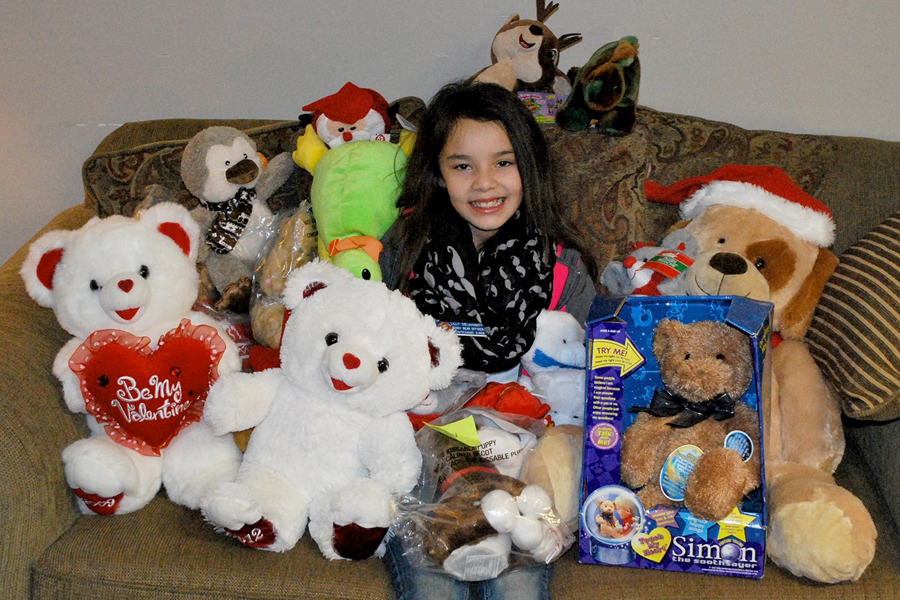 10-year old is official Teddy Bear Officer for Montesano VFW Auxiliary