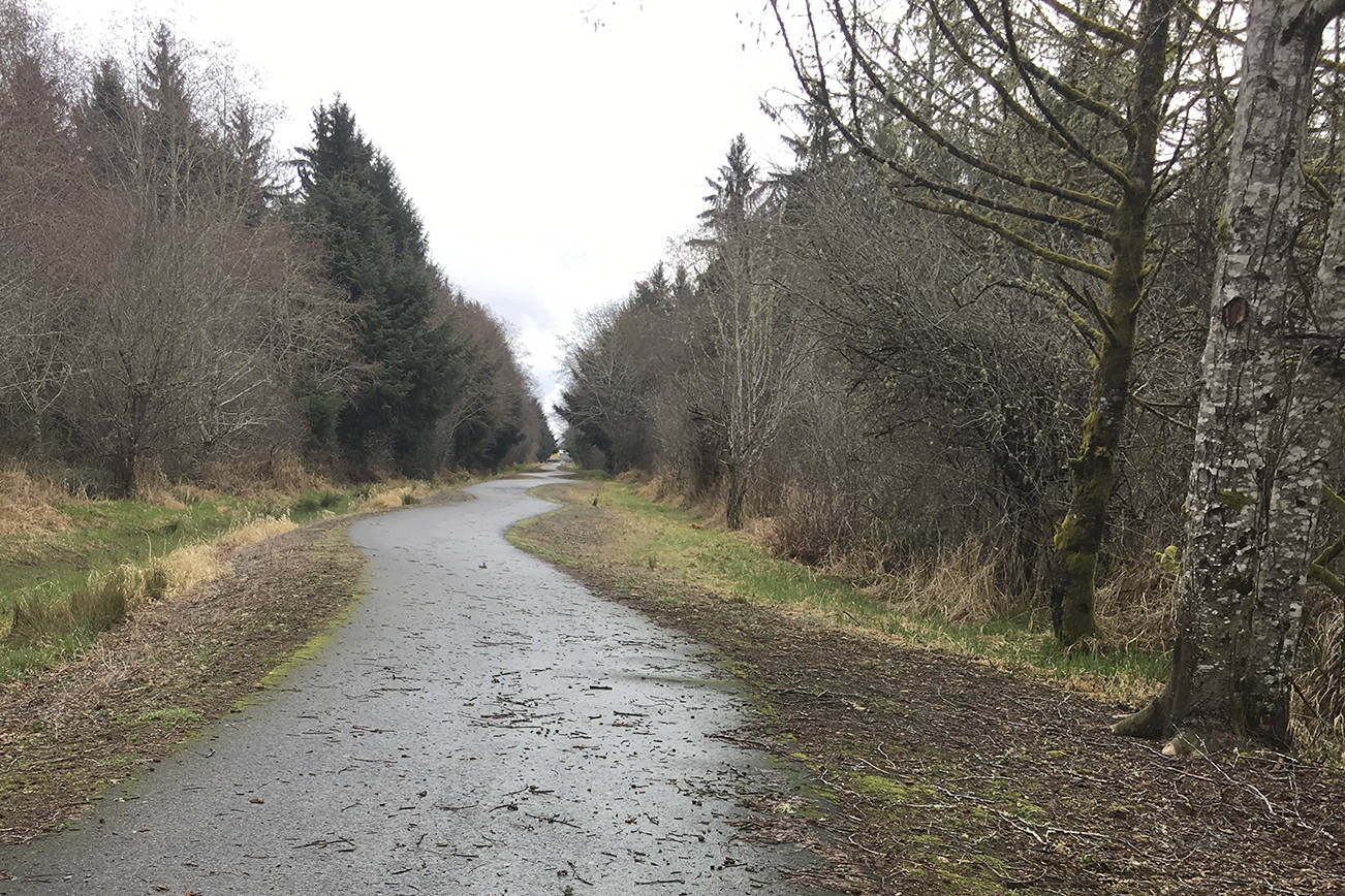 Kat Bryant | The Daily World                                After the unpacking was mostly done, the skies cleared and I took Rose for our first walk on the Bob Basich Trailway, which starts about a half-mile from my place.