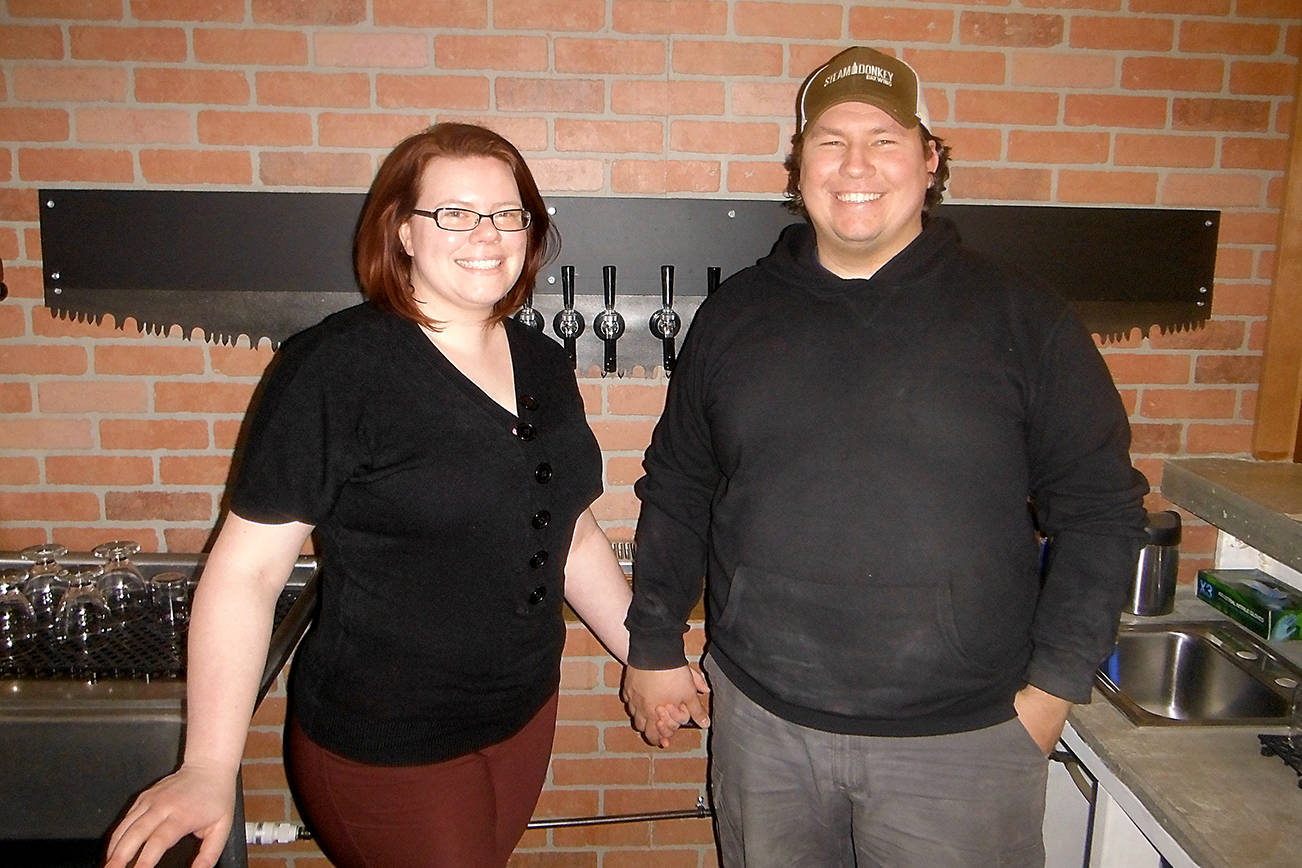 Jonathan and Stephanie Bennett, owners and operators of the new Steam Donkey Brewing Company on Wishkah Street, are finishing up preparations for their opener Friday at 3 p.m. Opening day fare will include an IPA, Brown Porter, Strong Bitter, and Belgian Ale.