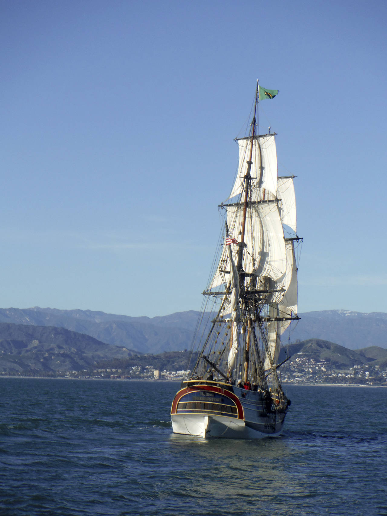 Lady Washington is a replica of the first American ship to sail to the West Coast, an 18th-century brig.