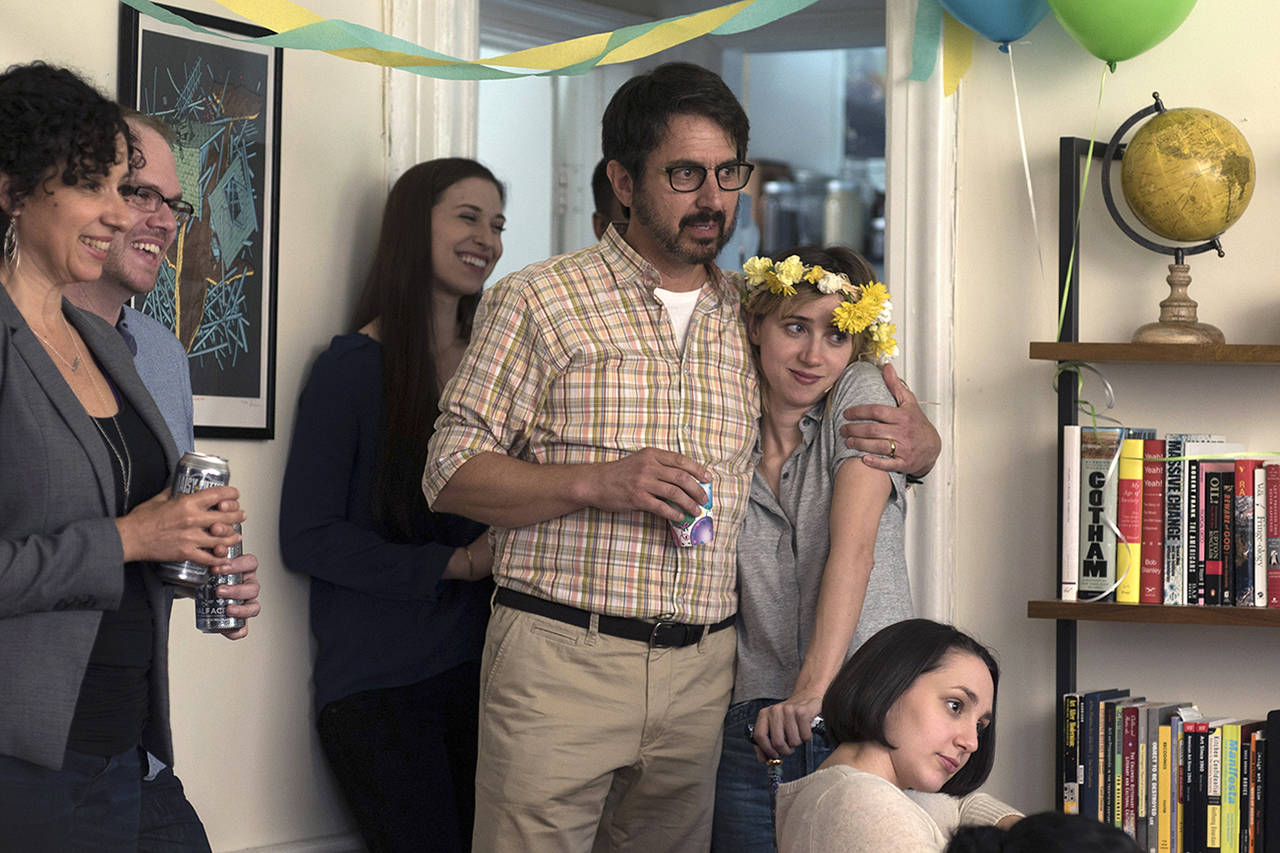 Nicole Rivelli | Lionsgate                                 Ray Romano as Terry hugs Zoe Kazan as Emily in “The Big Sick.”