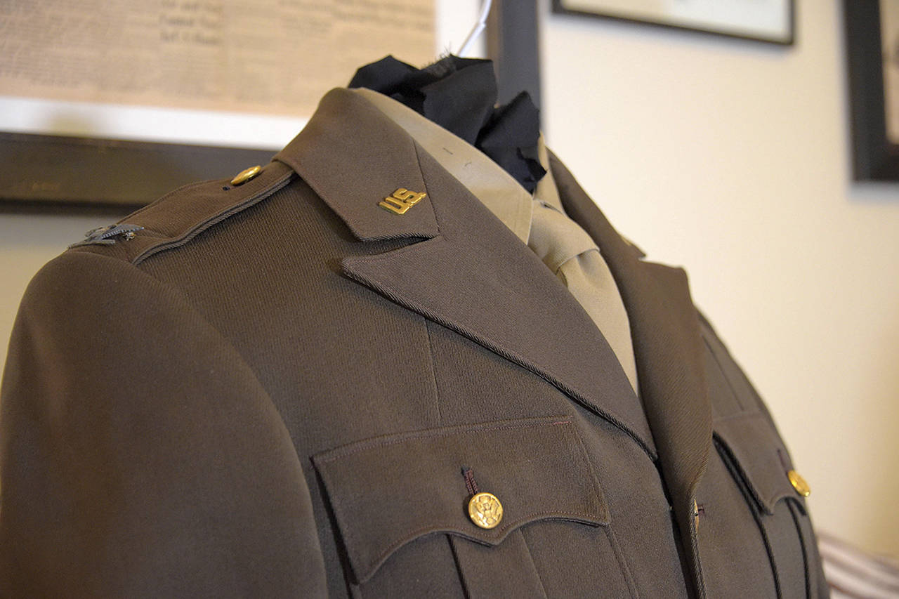 Karl Merton Ferron | Baltimore Sun                                 U.S. Army Col. Arthur Lee Shreve Jr.’s uniform sits in the home of his granddaughter, author Heather Shreve.