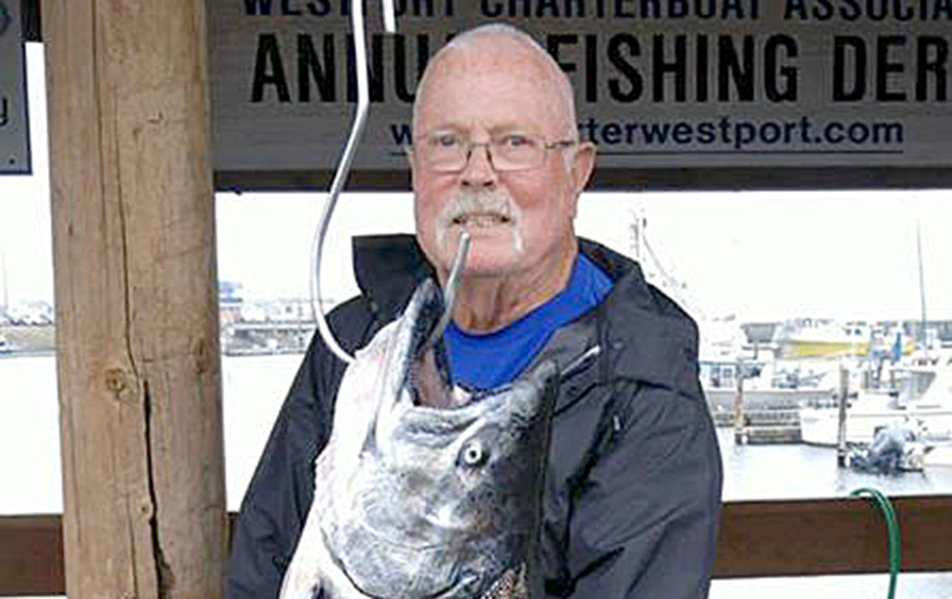 WESTPORT CHARTER ASSOCIATION                                A 24.15-pound Chinook salmon earned California angler Mike Vaughn the top prize in this year’s Westport Charter Association derby.