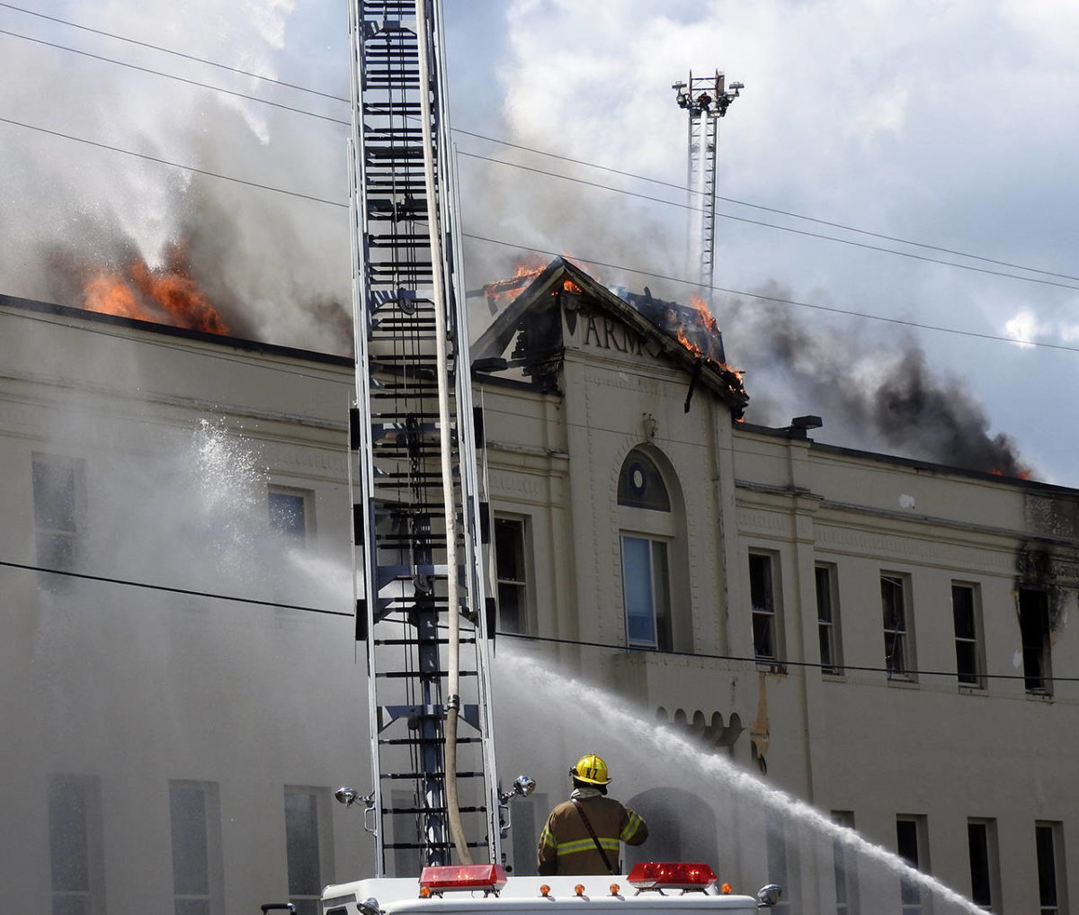 Armory Building Up In Smoke | The Daily World