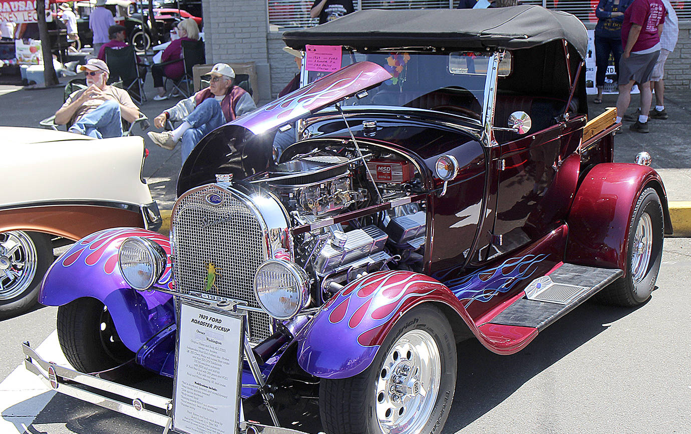 DAN HAMMOCK | THE DAILY WORLD                                Jack Bailey of Shelton brought his 1929 Ford Roadster pickup to theshow.