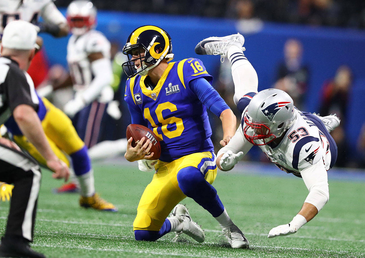 Todd Gurley II in action during the Super Bowl LIII at Mercedes