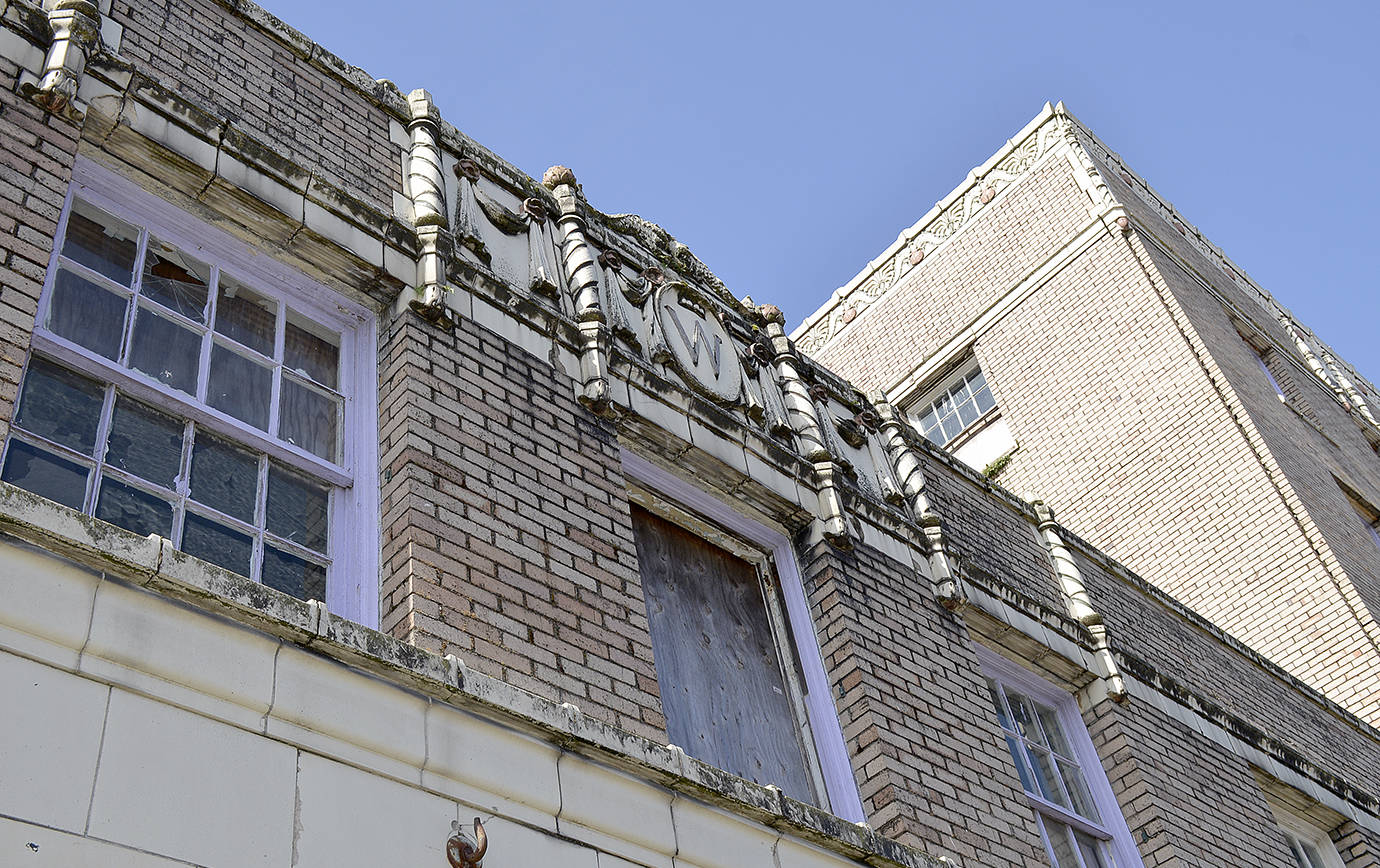 DAN HAMMOCK | GRAYS HARBOR NEWS GROUP                                 The Morck Hotel in Aberdeen is among the dozen buildings in downtown Aberdeen listed on a state database of structures that may be dangerous in the case of an earthquake.