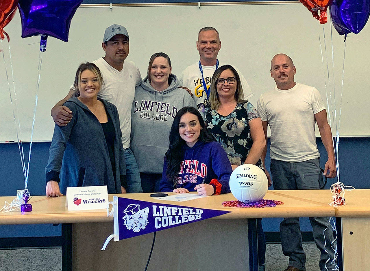 Aberdeen’s Tamara Corona signs LOI to play volleyball for Linfield College