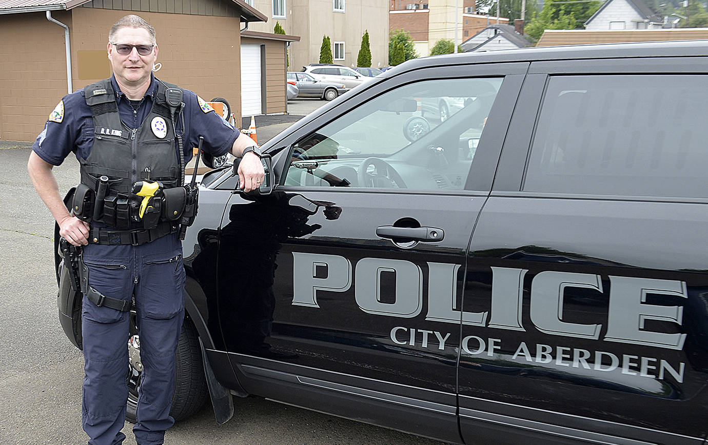 DAN HAMMOCK | GRAYS HARBOR NEWS GROUP                                Sgt. Darrin King, a 19-year veteran of the Aberdeen Police Department, has been named The Daily World 2019 Police Officer of the Year.