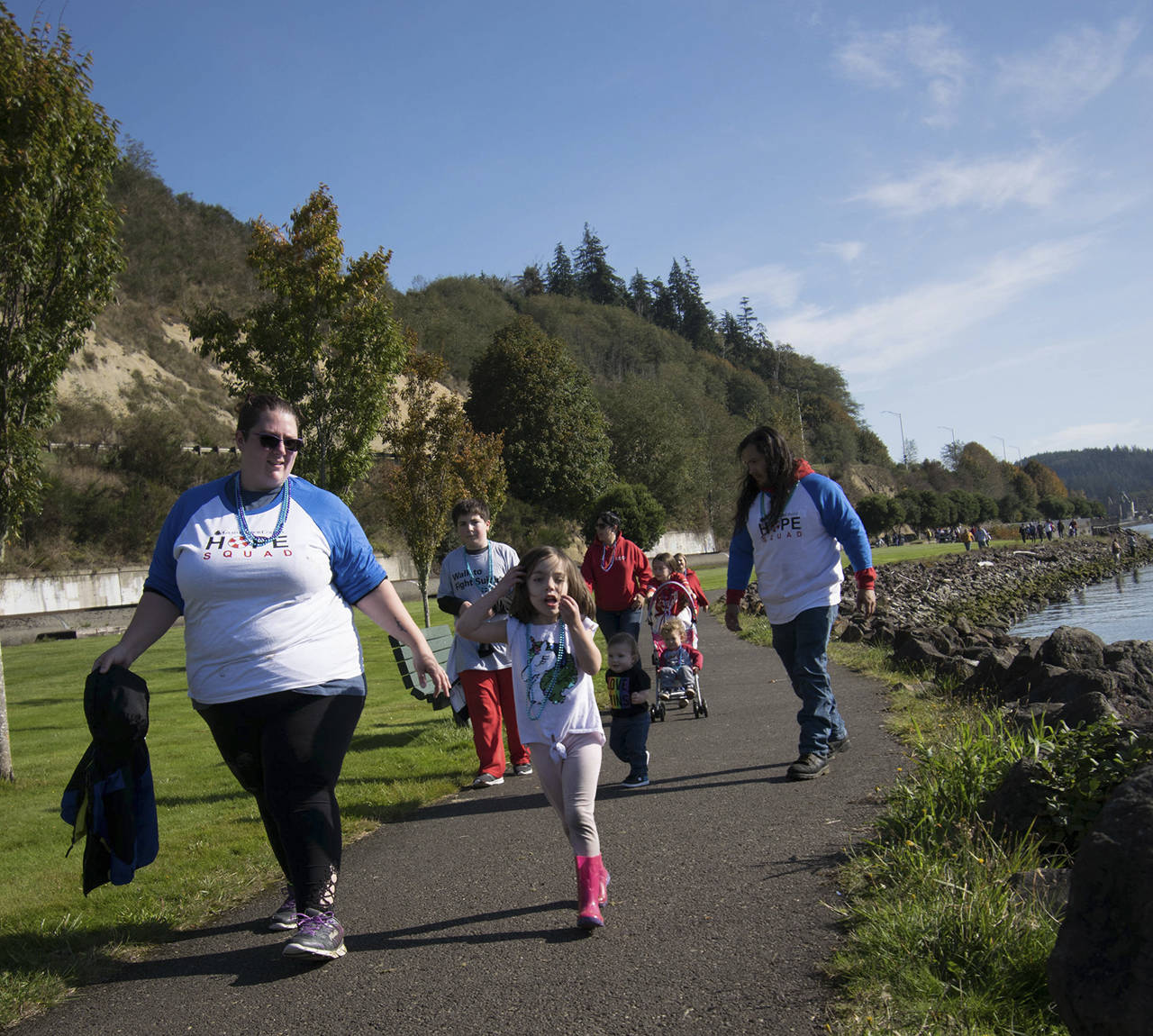 Photo courtesy Whitney Walczyk                                101 people participated in the Out of the Darkness Walk on Sunday at Morrison Park in Aberdeen.