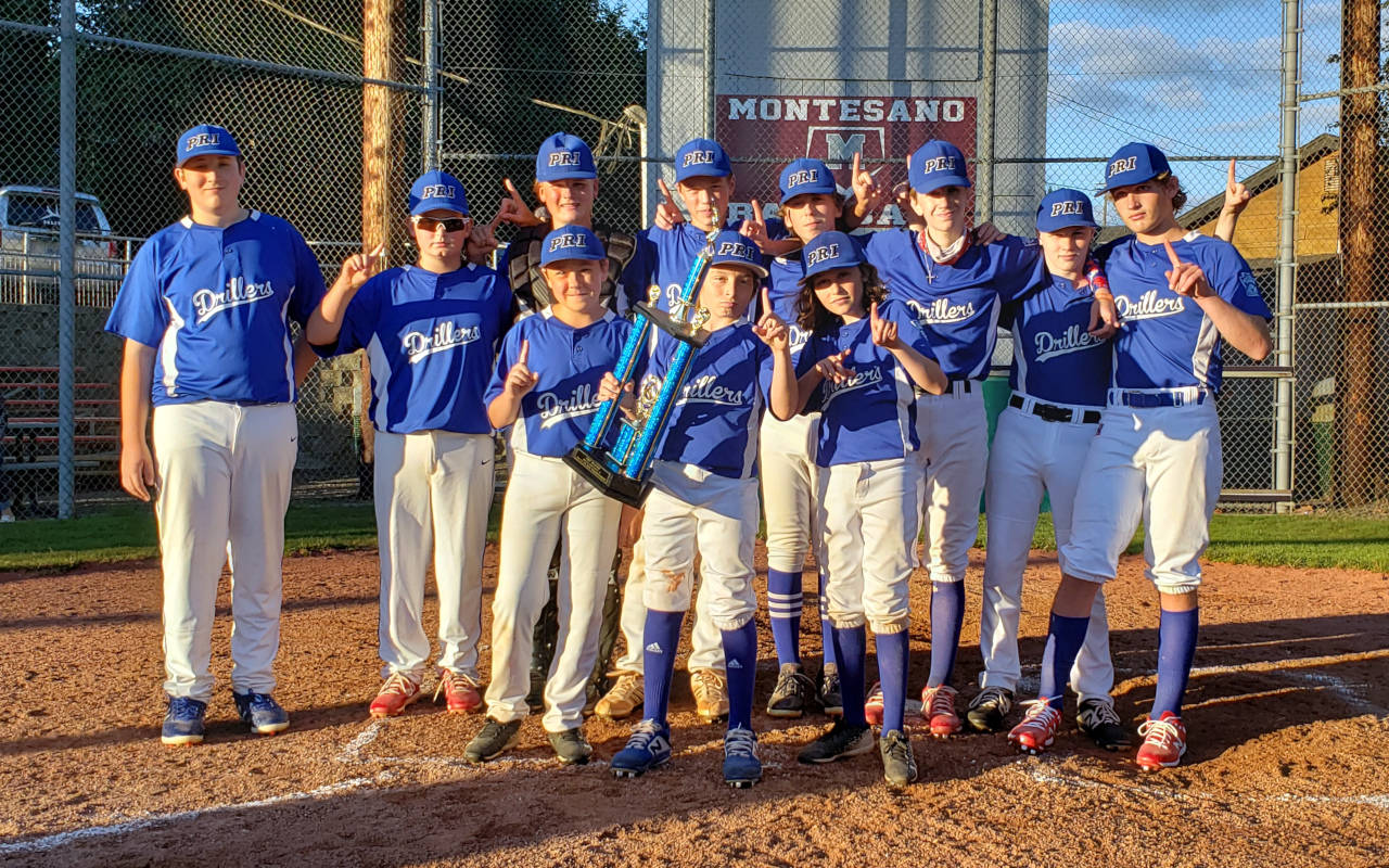 The Peterson Rock Drillers defeated Pub Monte 12-3 to claim the Montesano Little League Junior League championship on Saturday at Vessey Field in Montesano. (Ryan Sparks | Grays Harbor News Group)