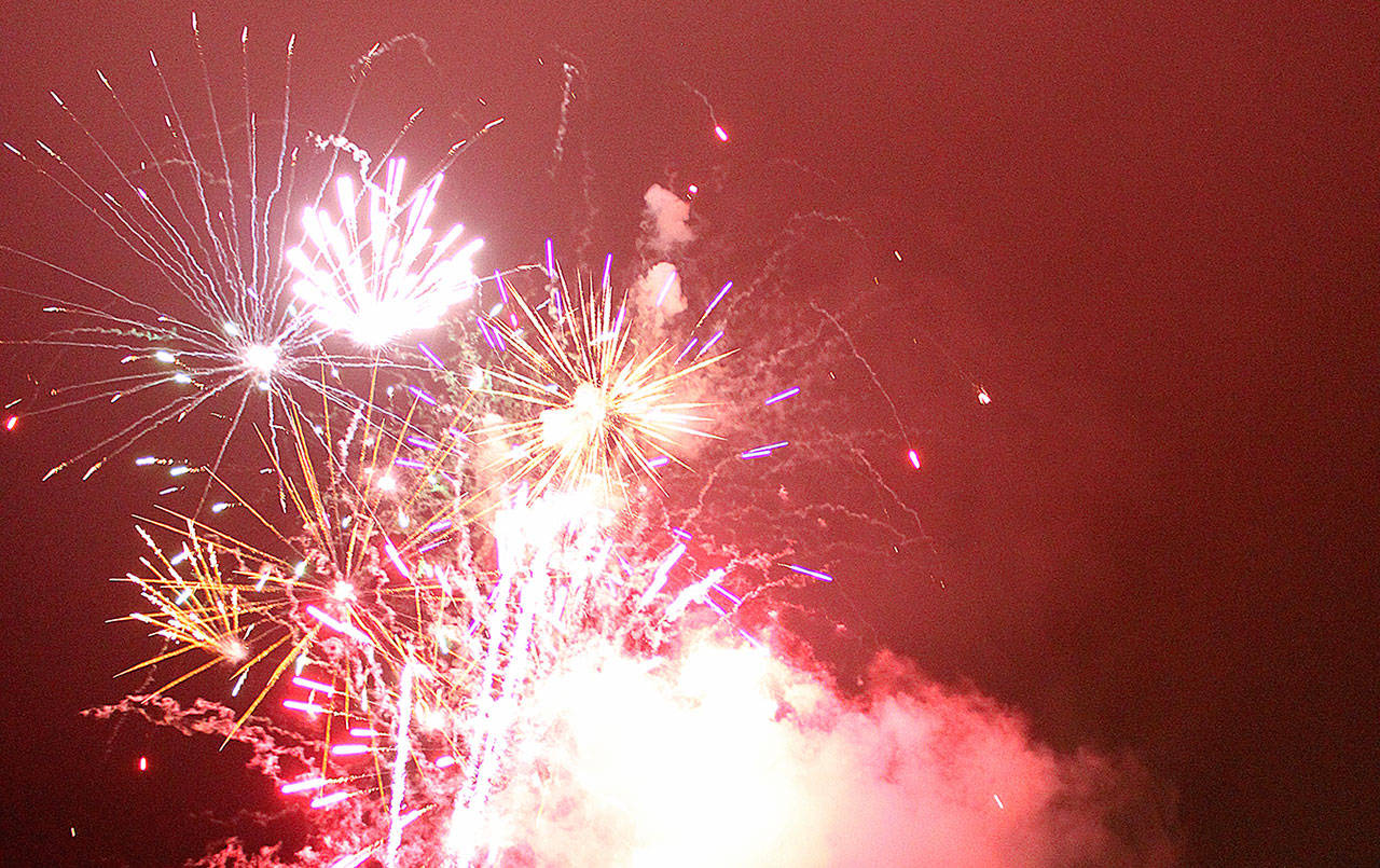 COURTESY BEN WINKELMAN The annual Loggers Playday fireworks show at Olympic Stadium will light up the sky Saturday, Halloween night. The display was postponed after the cancellation of the annual competition in September.