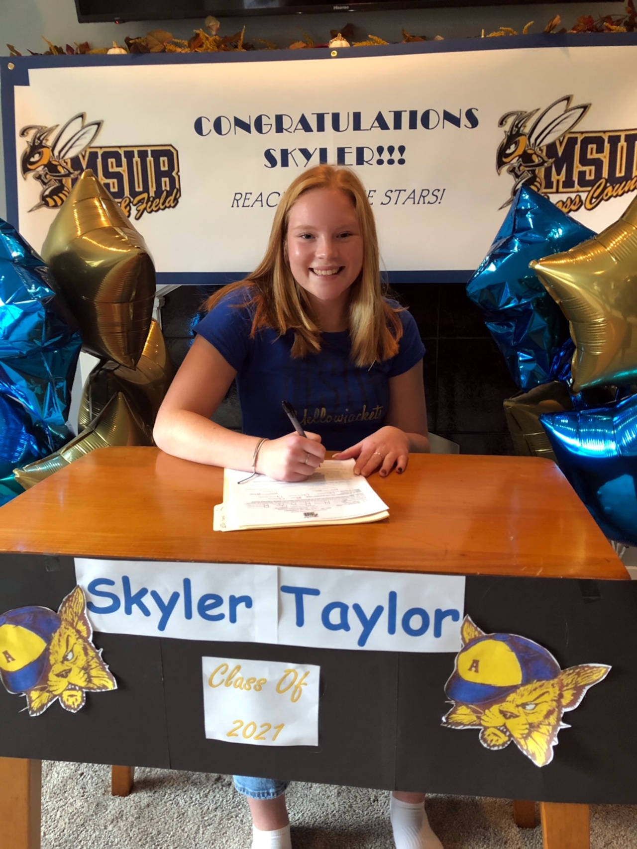 Aberdeen High School senior Skyler Taylor signed a Letter of Intent on Sunday to run cross country and track for Montana State University Billings. (Submitted photo)