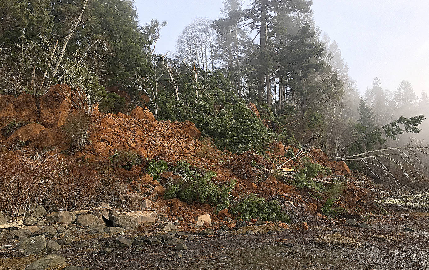 COURTESY STATE DEPARTMENT OF TRANSPORTATION 
The view from the west side of the State Route 109 slide taken over the weekend.