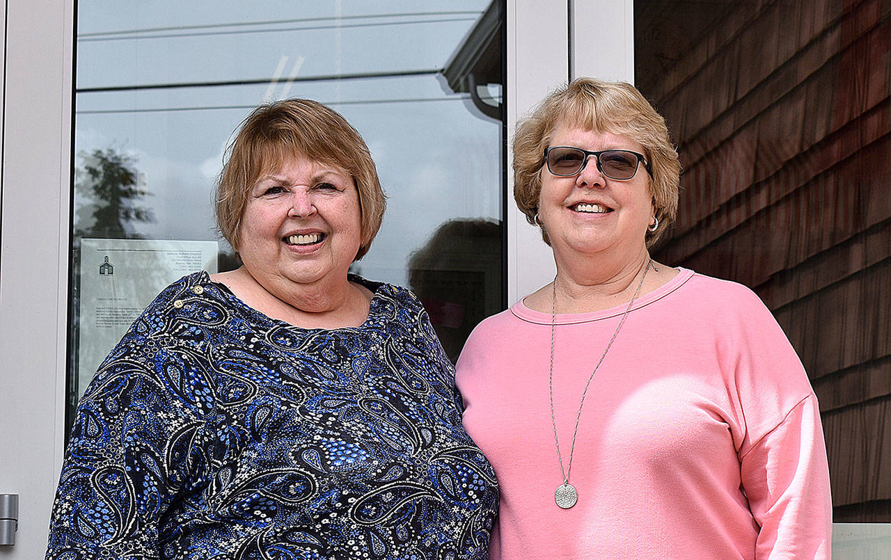 DAN HAMMOCK / THE DAILY WORLD 
Marsha Hendrick, left, and her sister Mary Wolfe, are both retiring this year after a combined 84 years experience with the Satsop School District.