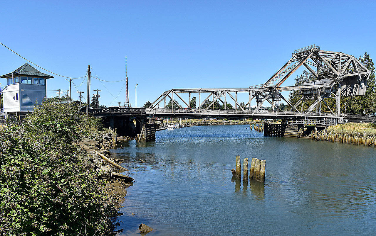 DAN HAMMOCK | THE DAILY WORLD 
The North Shore Levee would begin on the west bank of the Wishkah River north of Stewart Field and follow the west bank of the river between D and F streets, winding west to the east side of the Hoquiam River.