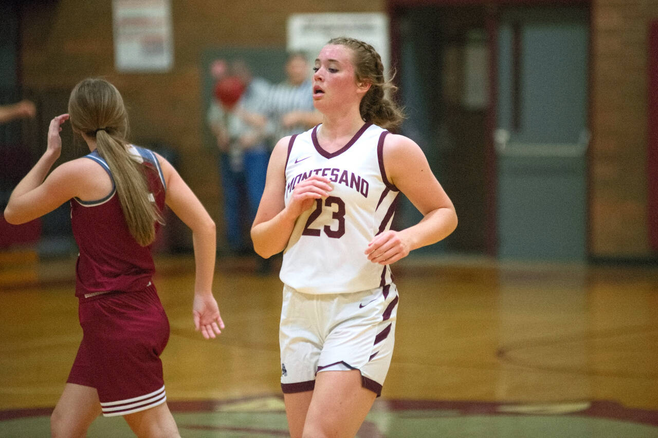 DAILY WORLD FILE PHOTO Montesano senior Paige Lisherness scored 13 points to lead the Bulldogs to a 53-11 victory over Elma on Tuesday in Elma. It was the first game since mid-December for both teams.