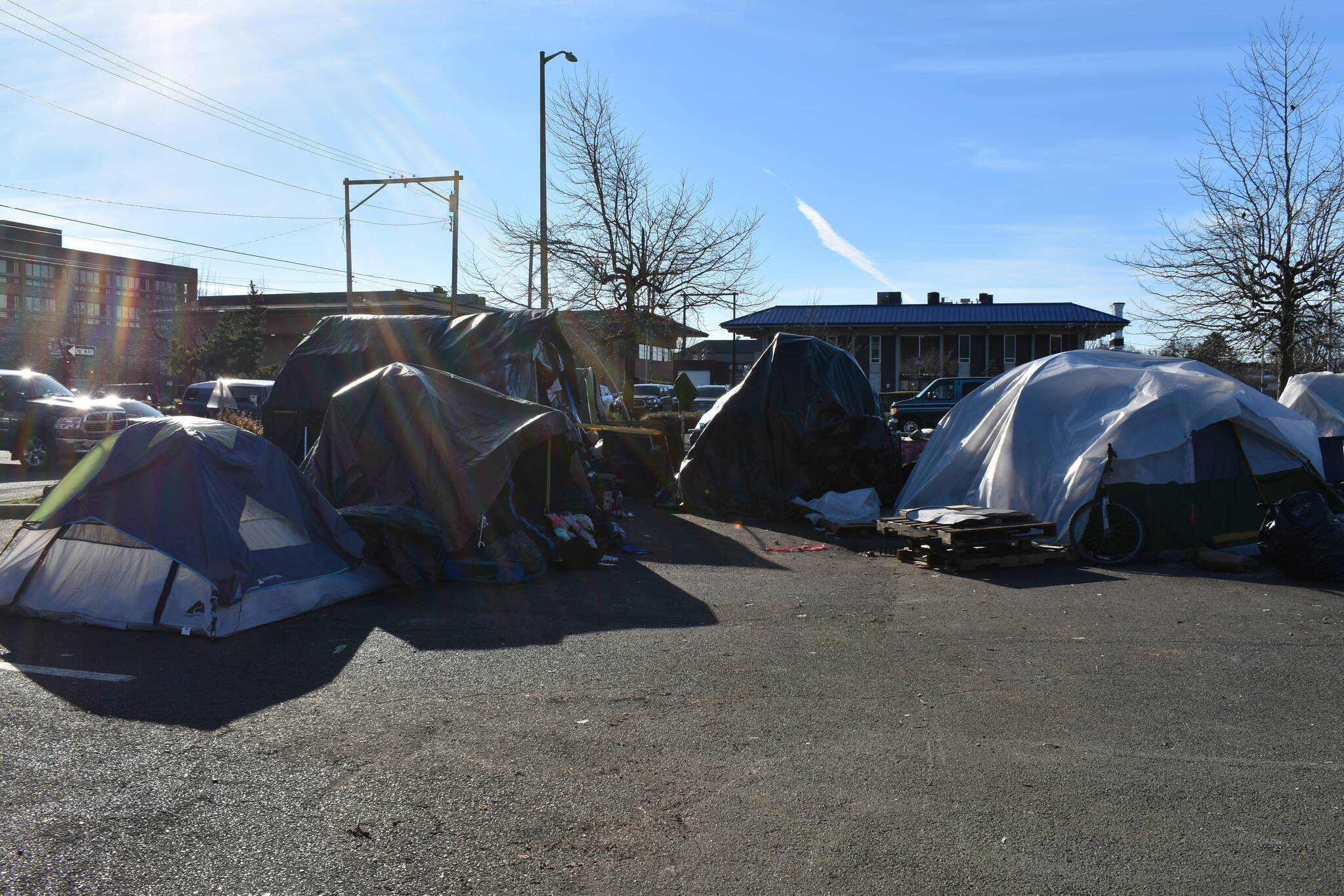 Matthew N. Wells | The Daily World 
Todd Mitchell’s cleanup effort on Saturday, Jan. 22, and Sunday, Jan. 23, 2022, showed the care of a man who wanted to help Aberdeen’s homeless residents who live in the Aberdeen City Hall parking lot. Mitchell, with help from the city, removed an estimated 3 tons of garbage from the area.