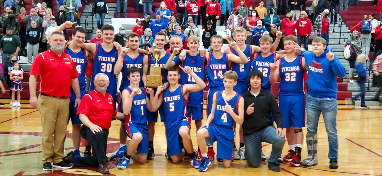 PHOTO BY LARRY BALE
The Willapa Valley Vikings defeated Naselle to win their first district championships since 2005 on Saturday at Montesano High School.