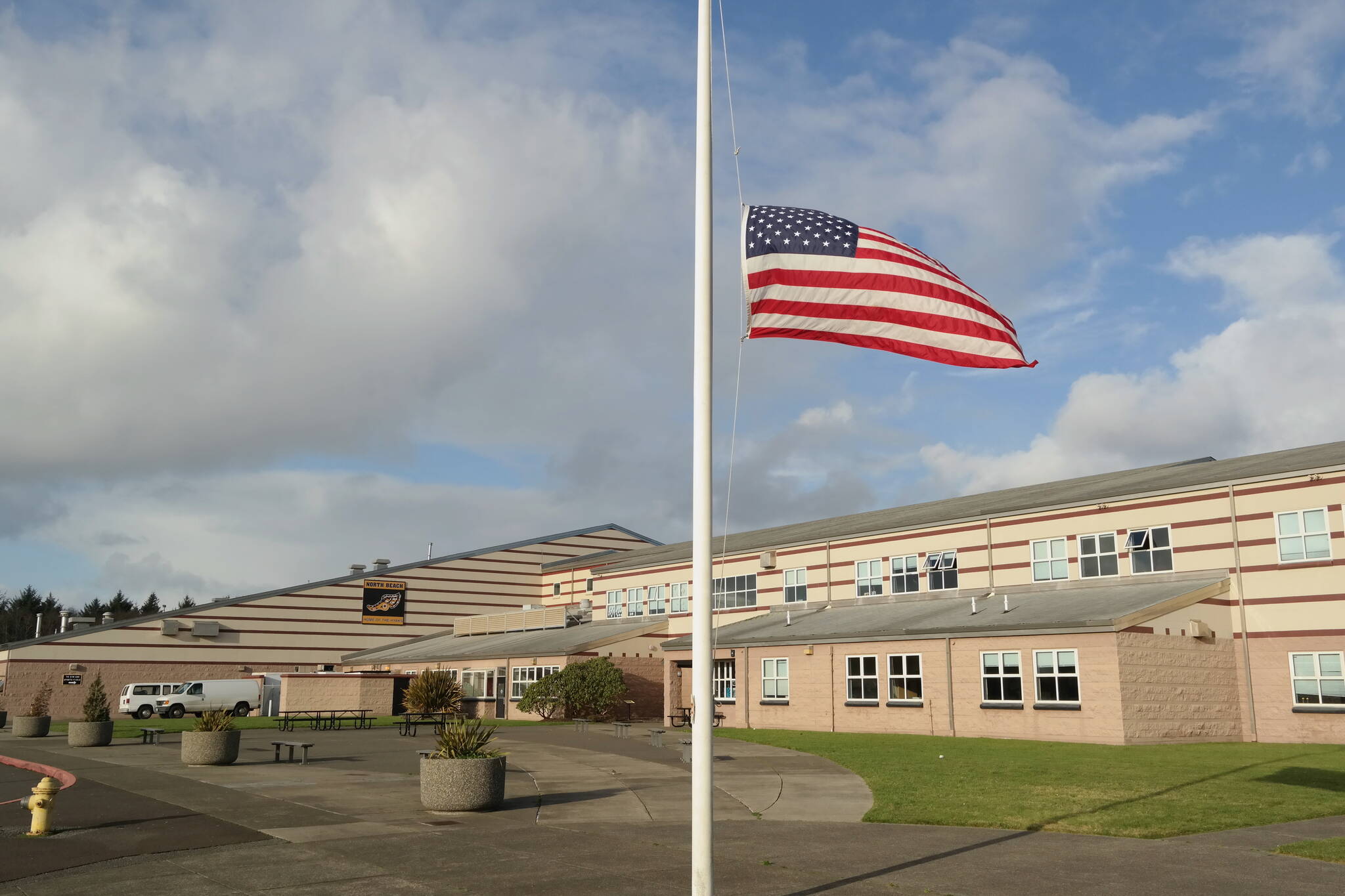 Plans to build a tsunami refuge/multipurpose space at North Beach Middle/High School were halted when the North Beach School District failed to pass a $110 million bond measure in February’s Special Election. The HVAC system in the building is also in need of a full replacement. Erika Gebhardt I The Daily World