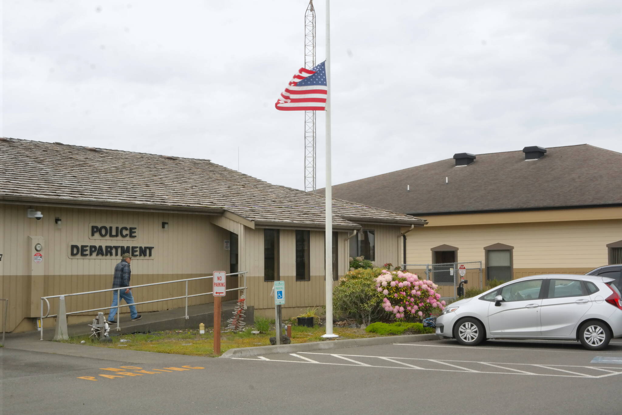 Erika Gebhardt I The Daily World 
The Ocean Shores Police Department, located at 577 Point Brown Ave. NW, was intended to serve as a temporary structure when it was erected in 1990. As the population of Ocean Shores has expanded by approximately 6,000 residents since that time, the police force has grown in both officers and administrative personnel, while remaining in the same space.