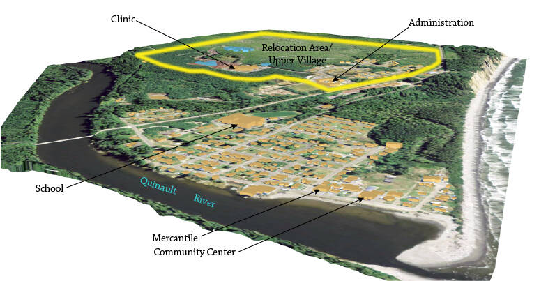 A rendering of the future site of the Quinault city of Taholah