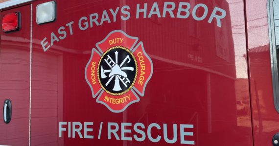 Members of East Grays Harbor Fire and Rescue medevac’d a man seriously injured in an explosion near Elma on the evening of Feb. 14. (Michael S. Lockett / The Daily World File)
