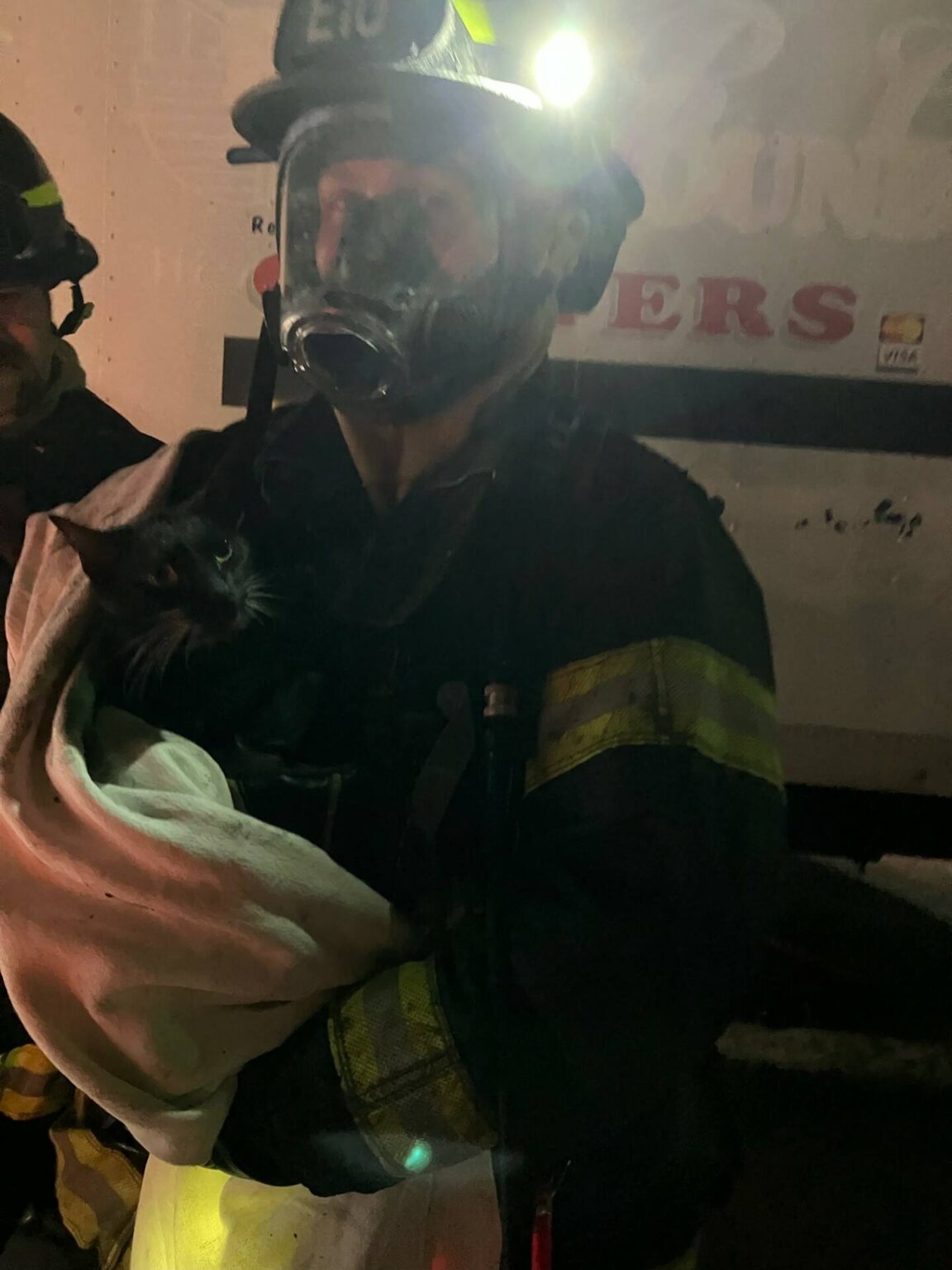 Firefighters Tackle Apartment Fire, Rescue Cat 