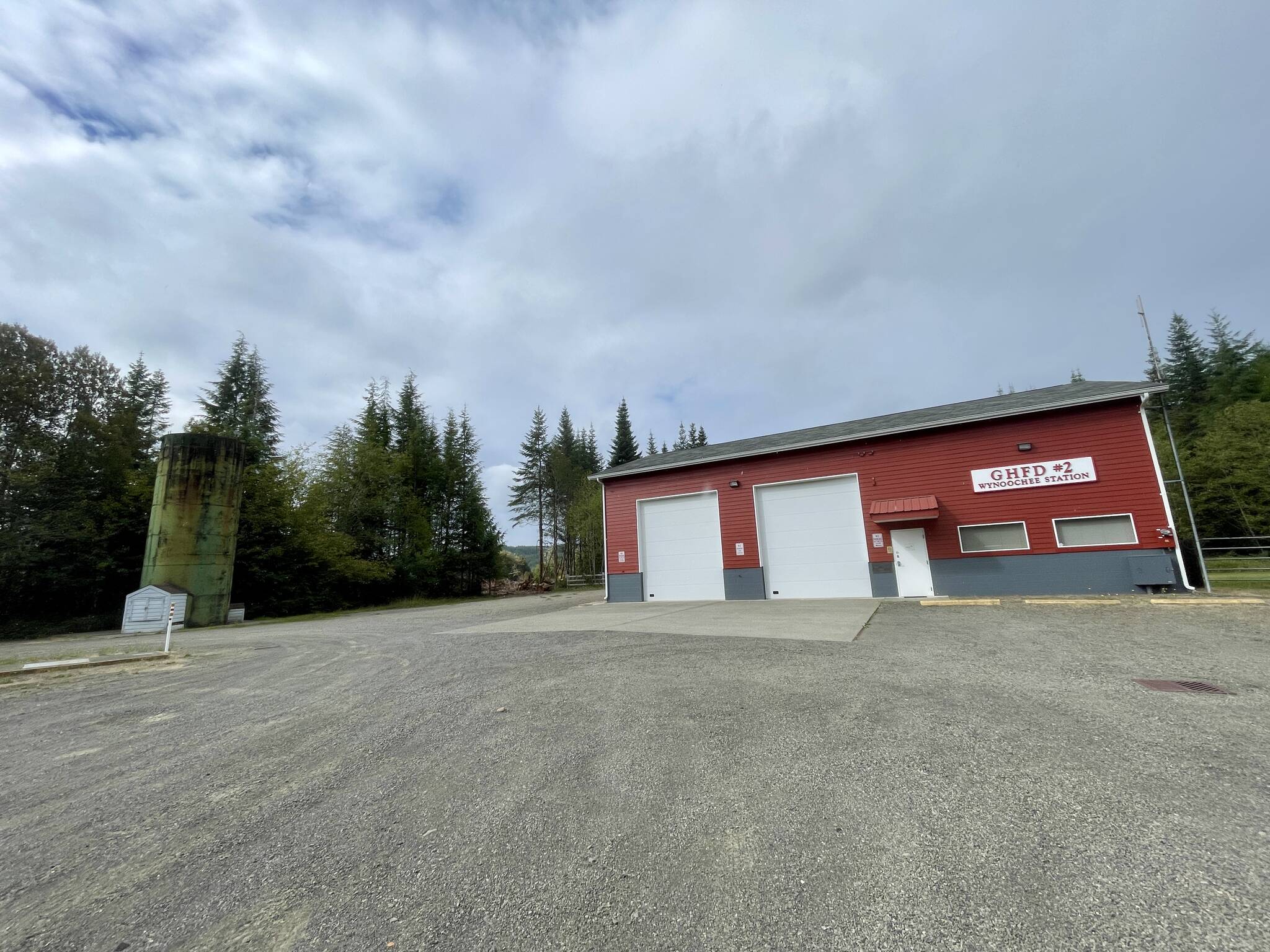 Grays Harbor Fire District 2 is seeking a levy lid lift to help fund ongoing operations, like maintenance on the water tower of its Wynoochee station. (Michael S. Lockett / The Daily World)