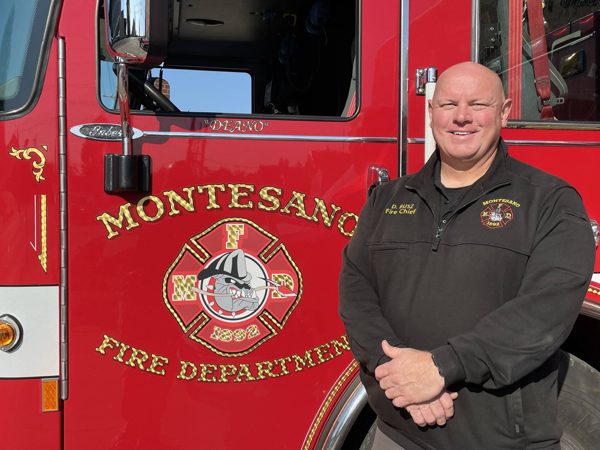 Montesano Fire Chief David Busz has been at the job for close to a year, working to sharpen the department for the future. (Michael S. Lockett / The Daily World)