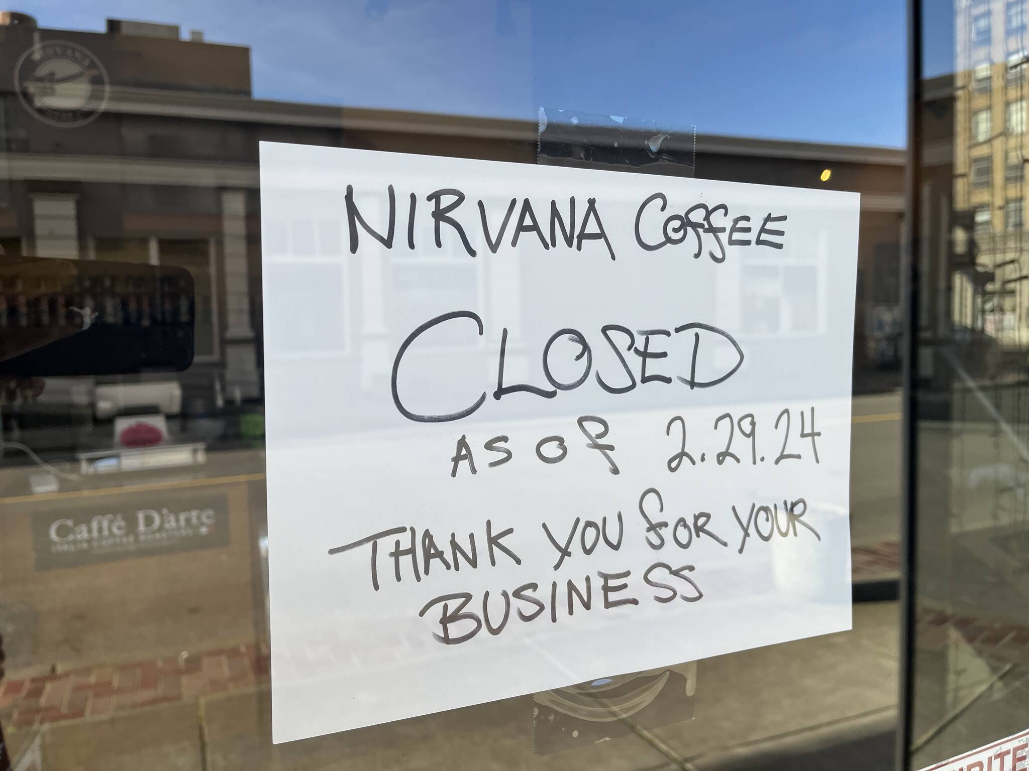 Nirvana Coffee Company closes up shop | The Daily World