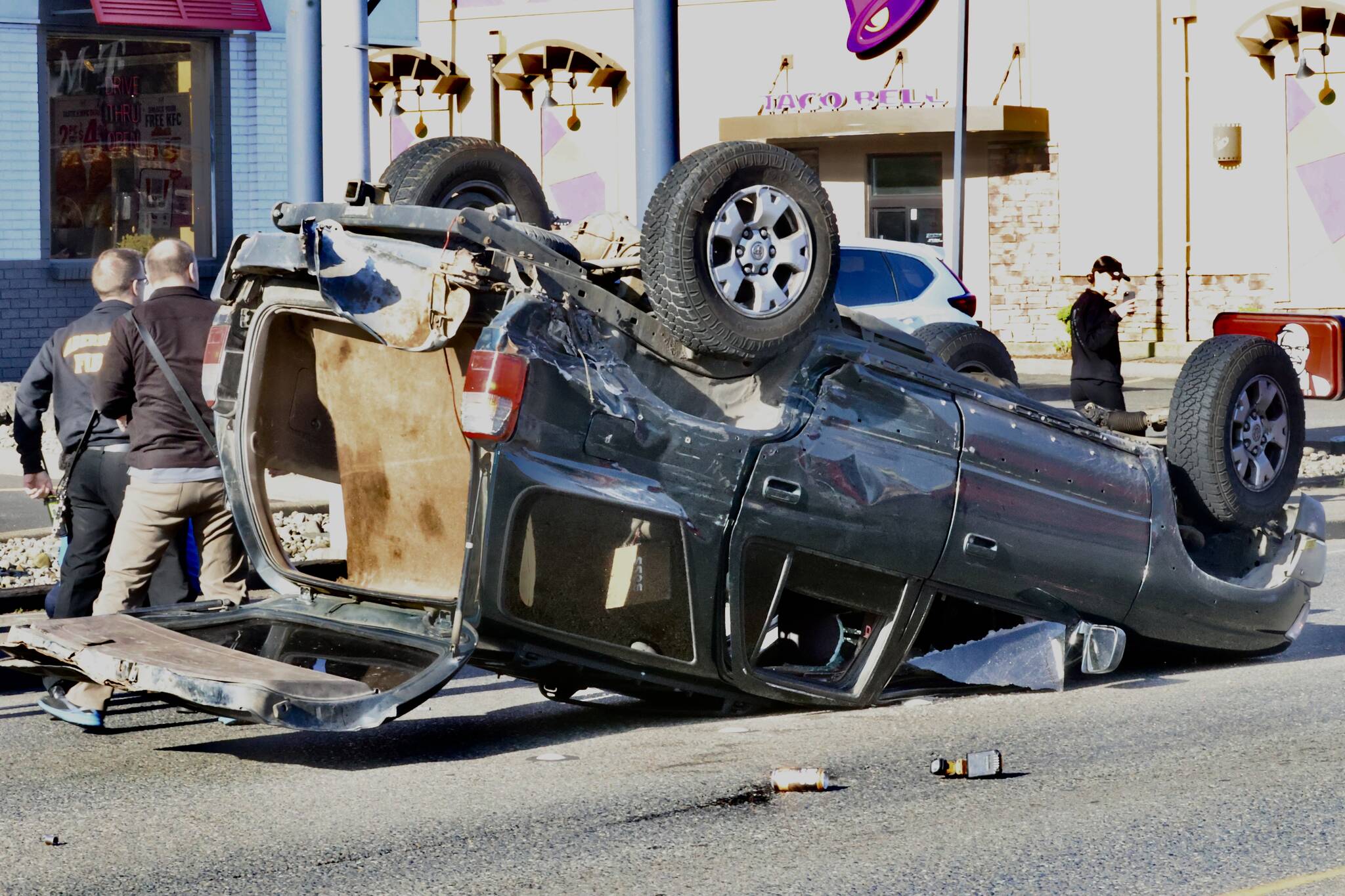 A man was arrested following a DUI-related crash in Aberdeen on Wednesday afternoon. (Michael S. Lockett / The Daily World)