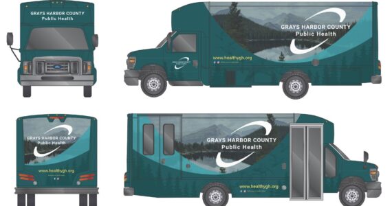 Grays Harbor County Public Health
A rendering shows what Grays Harbor County Public Health’s mobile health van will look like when it arrives in June.