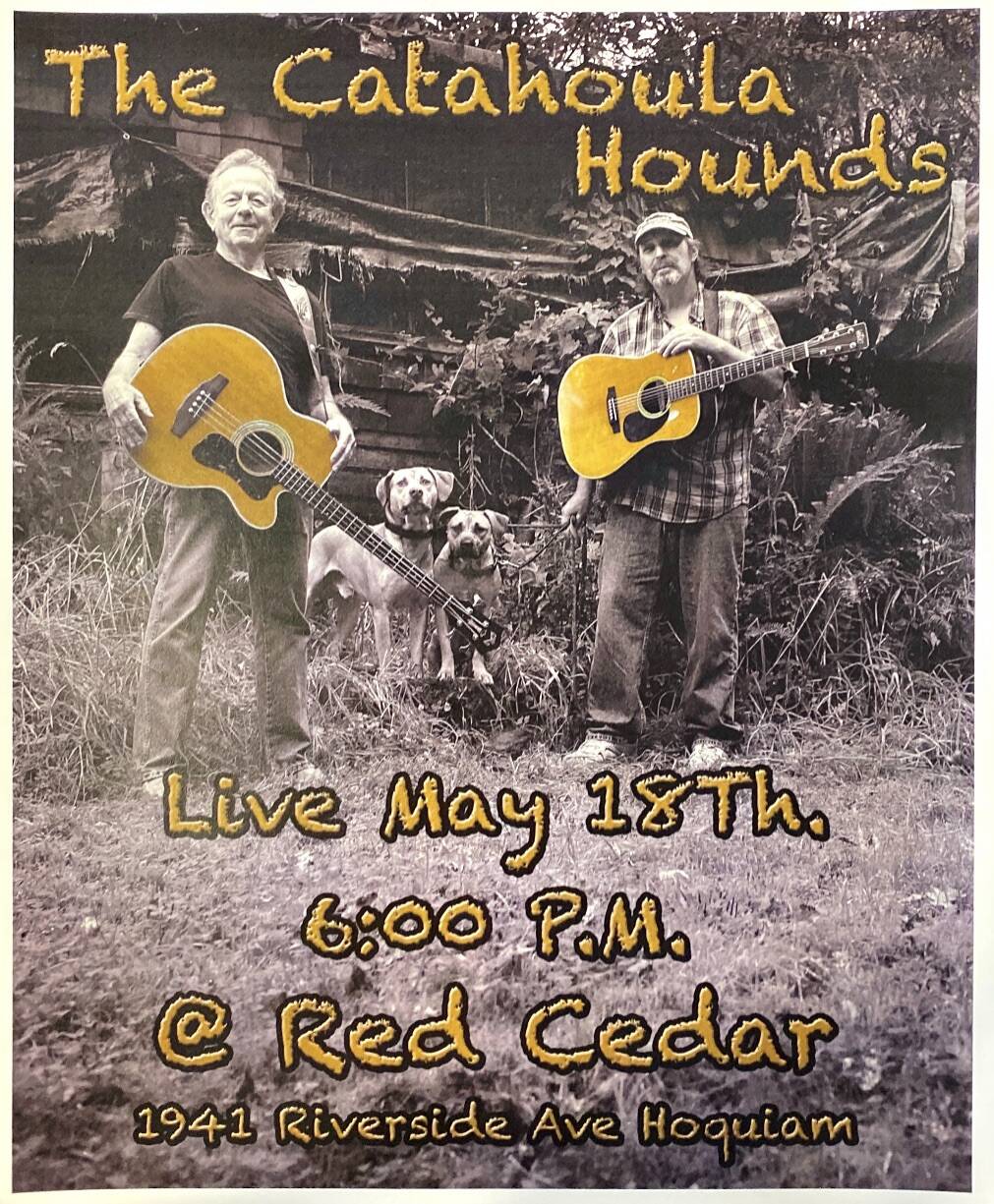 Provided art
The Catahoula Hounds play a wide variety of music. As Bruce Moore, who’s standing on the left side of the poster, will attest, they play anywhere from The Rolling Stones to Gordon Lightfoot, and then most anything in between.