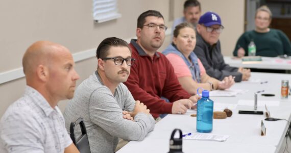 Michael S. Lockett / The Daily World
The McCleary City Council debates an issue on May 22.