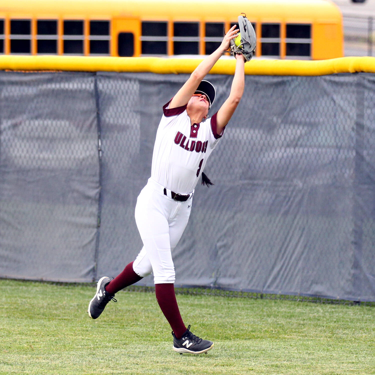 PHOTO BY SHAWN DONNELLY Montesano center fielder Adda Potts makes a running catch during a 1A State Tournament game this past weekend in Richland.