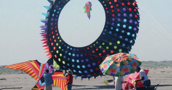 Courtesy photo / Rick Beveridge
A bol kite flies over Ocean Shores. Many kites will take to the skies this weekend during the Festival of Colors.