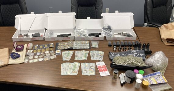 Aberdeen Police Department
Four firearms, thousands of dollars in cash, a large amount of marijuana and ammunition was siezed in a suspected DUI stop in Aberdeen last week.