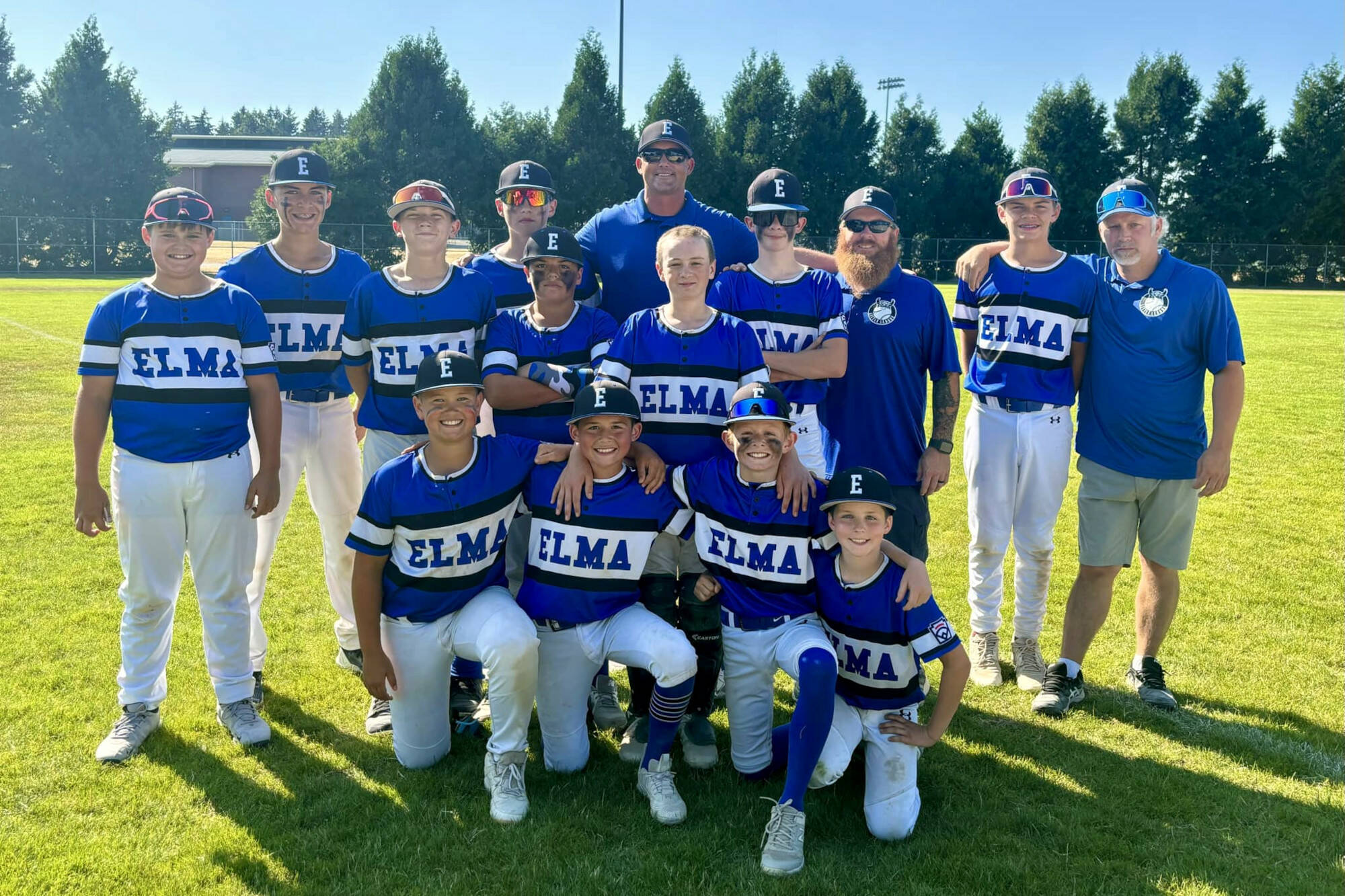 PHOTO COURTESY OF ELMA LITTLE LEAGUE The Elma Intermediate All-Star Team defeated Chinook 7-3 on Wednesday to advance to the District 3 championship round on Friday in Puyallup.