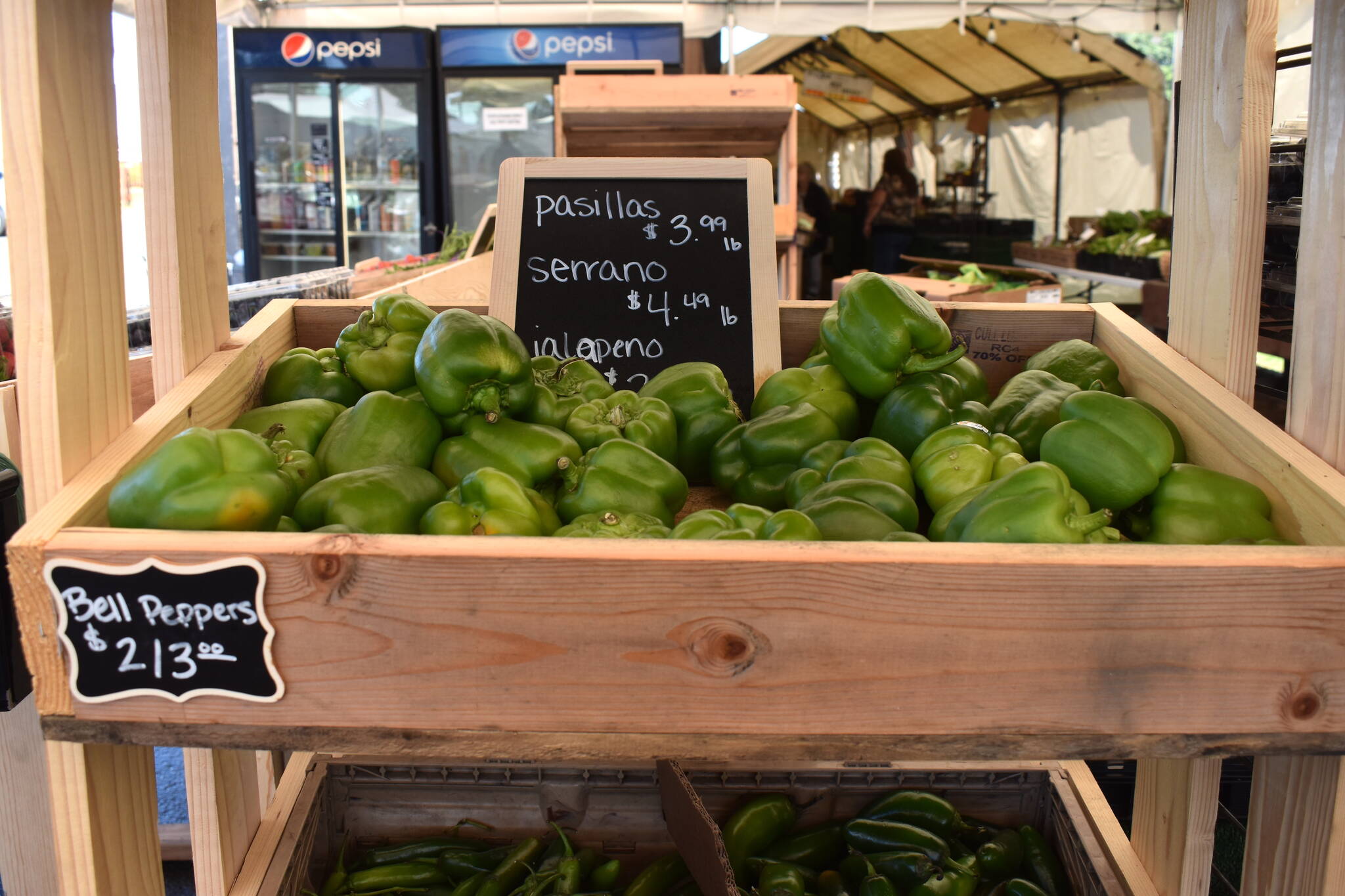 Matthew N. Wells / The Daily World
PNW Fresh, the new name of the farm stand formerly known as Franko’s Farmstand, had a large shipment of fresh fruits and vegetables on Tuesday.