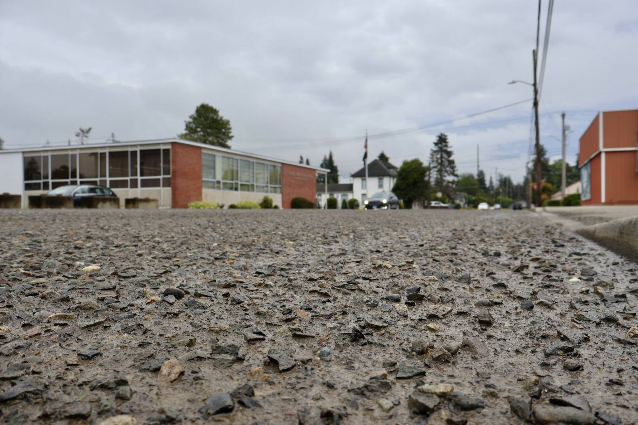 The rough surface of a recently resurfaced road in Elma was the source of much angst at a recent city council meeting. (Michael S. Lockett / The Daily World)