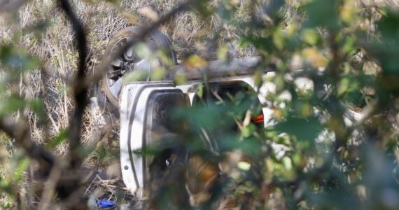 A man was killed in a rollover on state Route 109 on Thursday. (Michael S. Lockett / The Daily World)