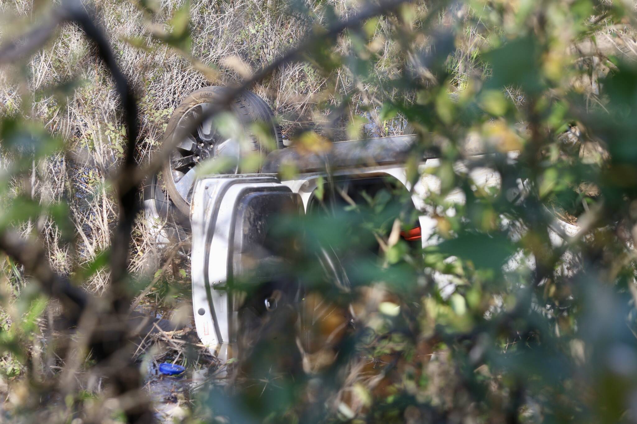 Michael S. Lockett / The Daily World
A man was killed in a rollover on state Route 109 on Thursday.