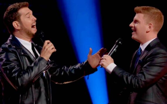 The Voice
Ben Fagerstedt, right, performs a duet Monday night with Michael Bublé on The Voice.