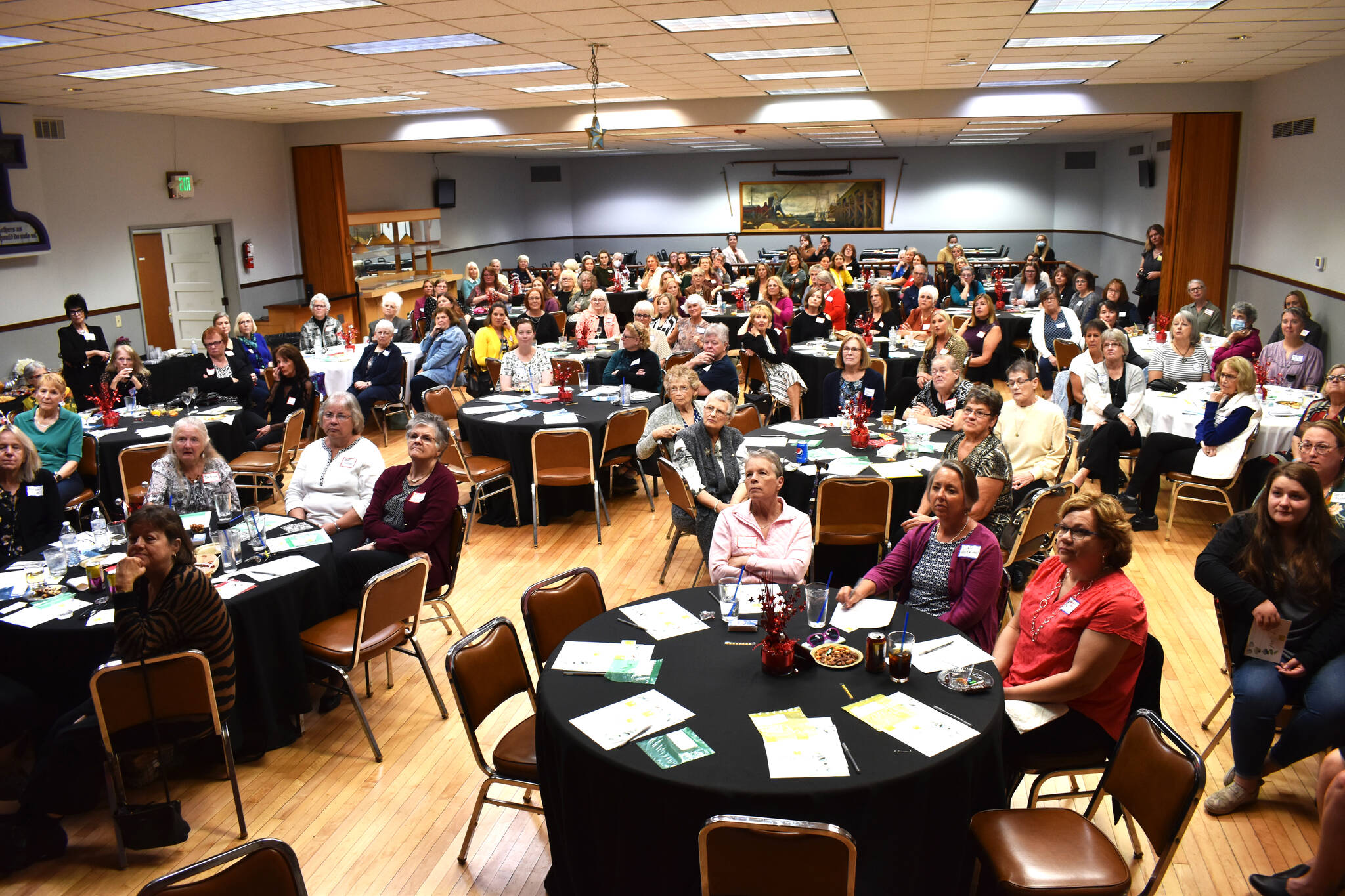 Matthew N. Wells / The Daily World
Many Grays Harbor women have shown up in full force the past few years for 100+ Harbor Women Who Care. They’ll show up again at 6 p.m., Tuesday night at the Hoquiam Elks Lodge. The doors open at 5:15 p.m. The group has grown and it’s likely the room will be about this full again, which shows how caring and compassionate past participants have been.