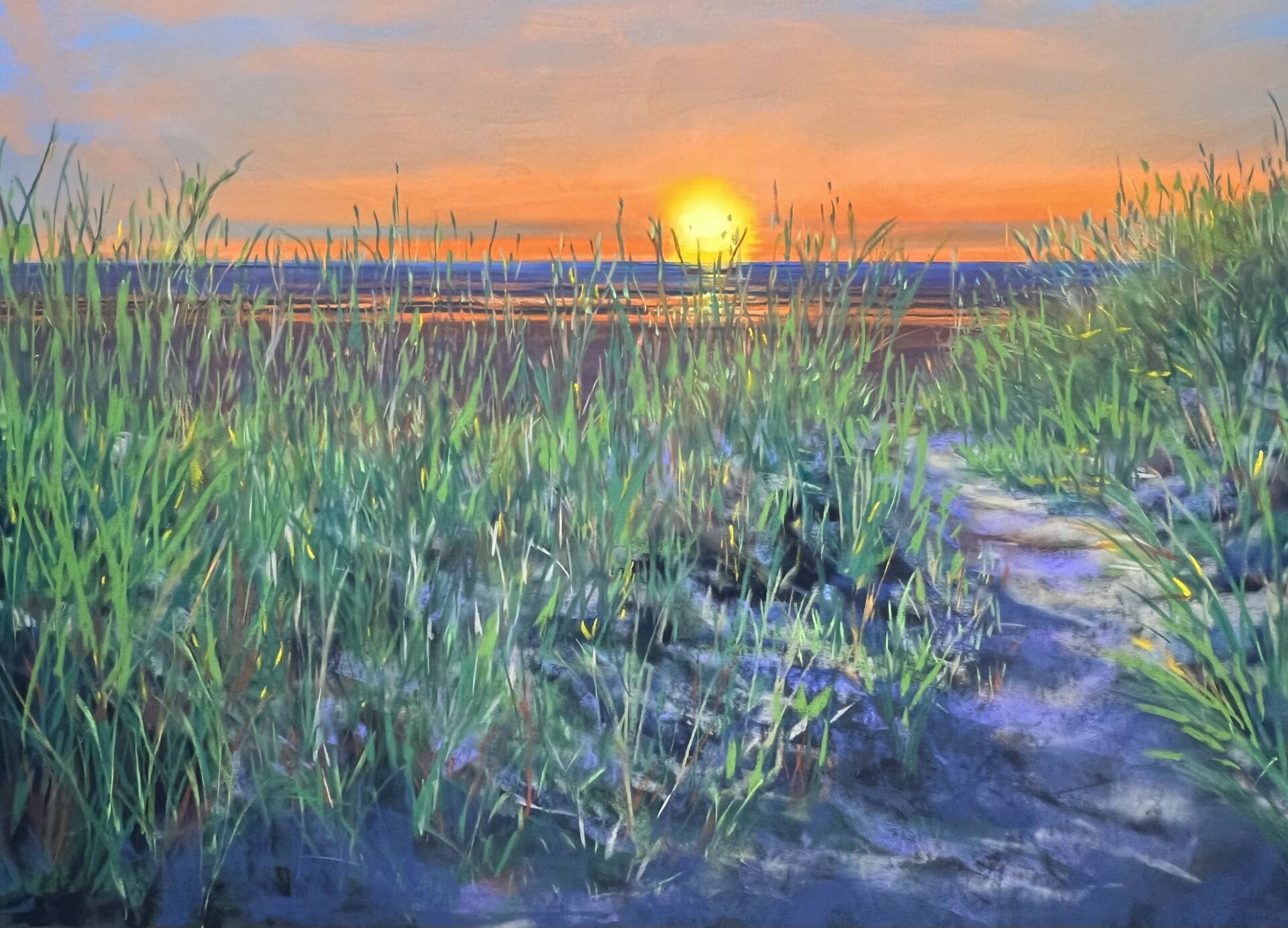 The beauty of this area is nicely shown in this pastel by Pam Heward. It is 19 inches by 27 inches.