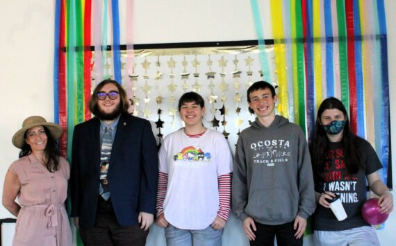 Maiden Voyage
Founder and President Andrea Mirante, far left, poses with kids during the open house for Maiden Voyage, a youth center which opened in Westport, on Oct. 13.