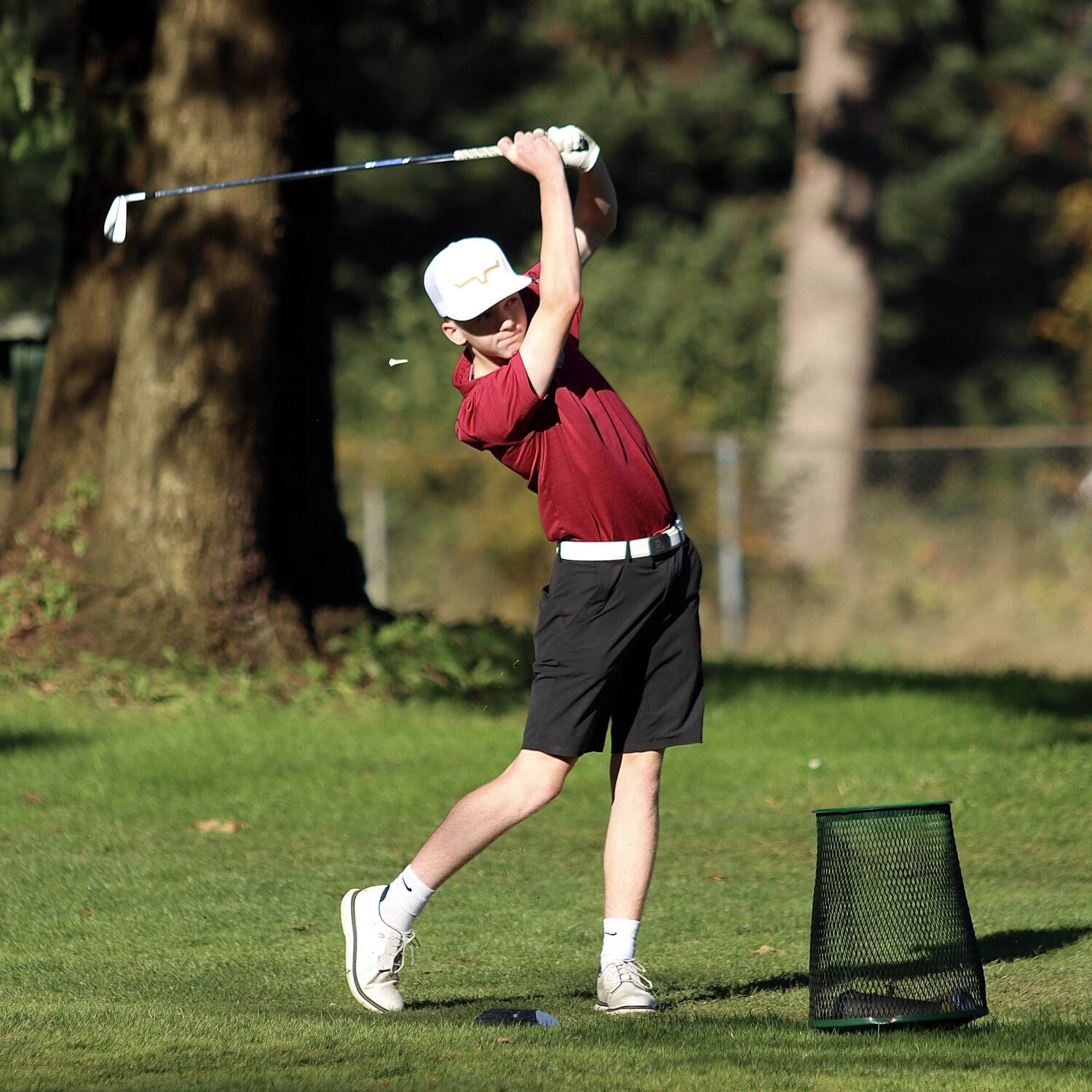 PHOTO BY HAILEY BLANCAS Montesano’s Ayhdn Sauer, seen here in a file photo from Oct. 3, won the 1A Evergreen League championship on Wednesday in Tumwater.